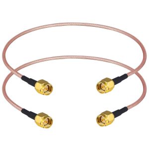 RG316 C&acirc;ble SMA M&acirc;le vers SMA M&acirc;le 30cm C&acirc;ble coaxial Connecteur SMA M&acirc;le C&acirc;ble SMA M&acirc;le Coaxial &agrave; Faible Perte C&acirc;ble patch pour appareils SDR Baofeng FPV FCC Test d'&eacute;mission - Neuf
