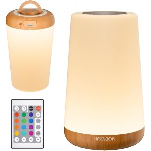 Veilleuse Led, Lampe De Chevet Tactile Avec T&eacute;l&eacute;commande, Lumi&egrave;re R&eacute;glable, 13 Couleurs Rgb, 5 Niveaux De Luminosit&eacute;, Crochet, Rechargeable Par Usb, Lampe Portable Pour Chambre Et Salon - Neuf