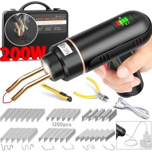 VornixorSarlshopFer &agrave; souder en plastique, USB rechargeable avec batterie 5000 mAh, sans fil, en plastique, 1 200 pi&egrave;ces, 6 types d'agrafes, kit de r&eacute;paration de pare-chocs - Neuf