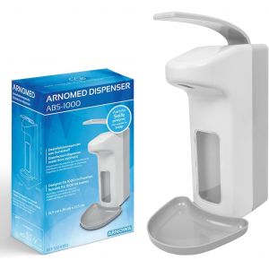 KAL-1 Distributeur De Désinfectant En Plastique, Distributeur De Désinfectant Pour 1000Ml, Distributeur De Savon Automatique, Distributeur De Savon Blanc Pour Fixation Murale Porte Savon Liquide - Neuf