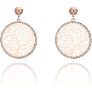 Kal-Femmes Dangle Boucles D'oreilles, Arbre Celtique De La Vie Drop Earring Pour Les Filles Vintage Boucles D'oreilles Anti-Allergie En Acier Inoxydable Boucles D'oreille Avec Crystal Cz - Neuf