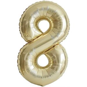 SJZG-40Pouces Ballon Chiffre Anniversaire 8 Platine, 0123456789,10-19,20-25,30,40,50,60,70,80,90 Ballon Numero 8 An Deco Birthday, Balloon 8 Ballon Party Deco Soutenir L'H&eacute;lium - Neuf