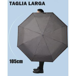 Tzf-Parapluie Coupe-Vent, Parapluie Pliable Automatique Avec Diamètre D'ouverture De 105 Cm, Grand Parapluie, 8 Queues, Renfort En Fibre De Verre, Parapluie De Voyage Avec Poignée En Caoutchouc, - Neuf
