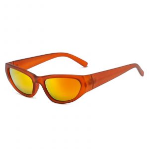 Lunettes De Soleil D'&eacute;quitation En Forme D'?il De Chat Uv400 Lunettes De Sport Lunettes Anti-&Eacute;blouissement Rouge - Neuf