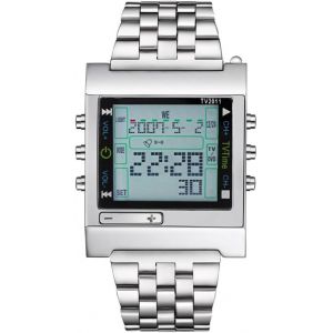 Gouts Et Couleurshommes Bracelet Montre Numérique Télécommande Acier Inoxydable Bande - Neuf