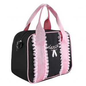 Filles Ballet Danse Enfants Sac À Main Simple Épaule Sports Fermeture Éclair Sac Fourre-Tout (Noir) - Neuf
