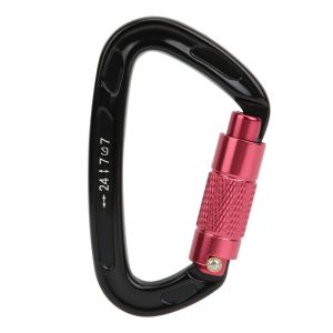 Mousqueton Master Lock En Aluminium 7075 Avec Anneau En D Et Boucle De Securite, Equipement De Securite Pour Hamac De Camping En Plein Air, Noir - Neuf