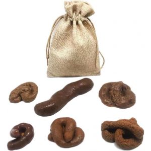 KAL-Fausse Crotte Gluante,Faux Caca Gluant Chien Ou Chat,Farces Et Attrapes Antistress Pour Le Jour Du Poisson D'Avril,6 Formes - Neuf