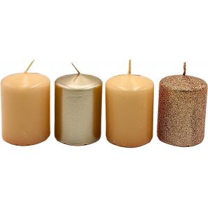 ERYI- Bougie Flottante, Cire De Paraffine Blanc, 4.5Cm L X 4.5Cm W X 3Cm H Sans Parfum Lot De 20 - Neuf