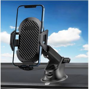 Mdy-Support Téléphone Voiture, Porte Téléphone Voiture, Porte Téléphone Portable, Voiture Très Stable Libération Rapide, 360° Support Universel Portable Pour Grille D'aération(Support À Ventouse) - Neuf