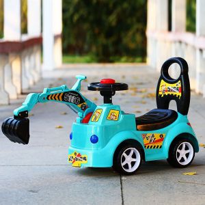 Voiture Jouet A Pousser Pour Tout-Petits, Poussette Musicale Multifonction A 4 Roues Pour Enfants De 1 A 3 Ans, Bleu - Neuf