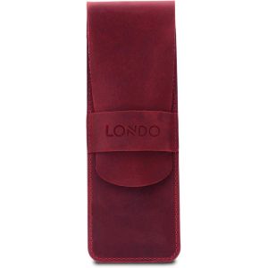 MAA-Étui en Cuir Véritable pour Stylos et Crayons avec Fermeture ¿ Trousse à Stylos, Pochette de Fournitures de Bureau et Voyage - Neuf