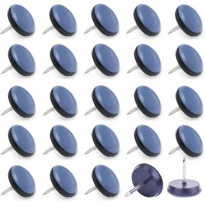 42 Pièces Patins Pour Meubles 16mm Avec Clous Antirouille -Patin Chaise À Clous En Téflon Ptfe Pour Déplacer Meubles Lourds Sans Effort-Protection Sols - Neuf