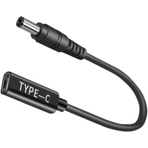 Câble USB C, 5,5 x 2,1 mm, 100 W, mâle vers DC femelle 12 V, 19 V, 20 V, adaptateur DC 5,5 x 2,1 mm vers USB C, pour panneau solaire, camping-car, centrale électrique portable, camping-car, générateur - Neuf