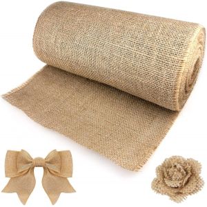 Mevronisshop-Chemin De Table En Toile De Jute Naturel, 30cmx10m Rouleau Avec Suture Compl&egrave;te Du Bord, Pour D&eacute;coration, Mariage, Travaux Manuels - Neuf