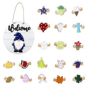 No&euml;l, P&acirc;ques, Thanksgiving Gnome pour Poup&eacute;e Avant l'Affichette de Porte de D&eacute;coration de Remplacement - Neuf