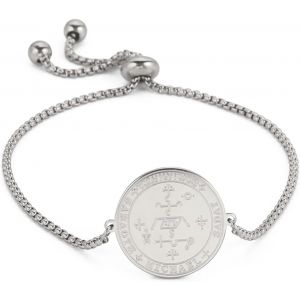 Ytseazn-Sceau Du 7ème Archange Michael Bracelet Pour Femme Sceau Des Sept Archanges Talisman Saint Michel Amulette En Acier Inoxydable Bijoux Païens - Neuf