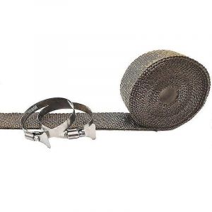 Ignifuge Tuyau Wrap Anti Brûlure Cheminée Ruban Poêle Conduit Protecteur Avec 2 Pince - Neuf