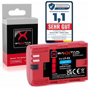 LP-E6 Batterie 2250mAh 16,2Wh 7,2V Compatible avec Canon EOS 5D Mark II III IV 5DS R R5 6D 7D 60D 60Da 70D 80D 90D XC10 XC15 5 6 7 60 70 80 90 D XC 10 15 WFT-E5 E7 LPE6 LP E6 - Neuf