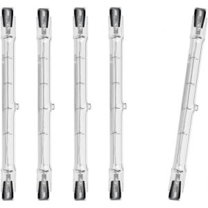 Sjzg-Ampoules Halog&egrave;nes Lin&eacute;aires R7s 100w 200w 300w 400w 1000w 1500w Ampoules De S&eacute;curit&eacute; 4000lm Blanc Chaud 2800k 220v 78mm 118mm 189mm 254mm Lumi&egrave;re &Agrave; 360 Degr&eacute;s Dimmable (Lot De 5),J78/&iquest;120w&iquest; - Neuf