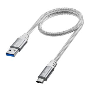 Kal-C&acirc;ble Usb C Court De 0,5 M - Usb A Vers C - Usb 3.2 Gen 2 - C&acirc;ble Usb De Type C Tress&eacute; 10 Gbit/S - Transfert De Donn&eacute;es 3 A - Charge Rapide - Compatible Avec I-Pad Pro 2022 Ssd Externe Macbook - Neuf