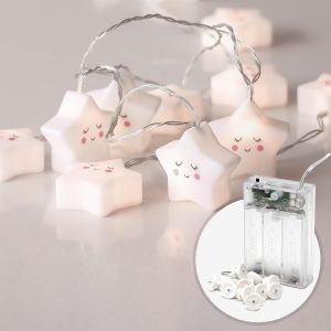 Guirlande Lumineuse Intérieur Étoile Enfants-5 Mètres & 20 Led Blanc Chaud I Minuterie À Piles I Guirlande Lumineuse Chambre I Guirlandes Lumineuses Interieur I Fairy Lights Decoration - Neuf