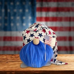 Mignon Gnome Poup&eacute;e En Peluche Poup&eacute;e Sans Visage Accessoires De F&ecirc;te Avec Poup&eacute;e &Agrave; Capuche Maison Bleu - Neuf