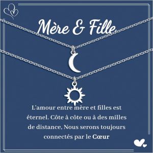 Kal-Cadeau Maman Fille Fête Des Mères Collier Mère Fille Fete Des Meres D'anniversaire Anniversaire Noël Femme - Neuf