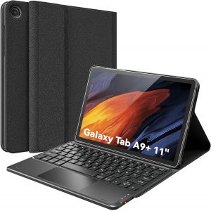 Étui De Protection Pour Tablette Samsung A9 Plus Avec Clavier, Clavier Magnétique Amovible Avec Pavé Tactile Intelligent Pour Galaxy Tab A9+/A9 Plus 11"" 2023, 2 Canaux Bt, Disposition Qwertz[Z758] - Neuf