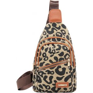 TIANYI-Sac de Poitrine Antivol pour Femme Homme Cuir Synthétique Petit Sac à Dos Épaule Sling Bag Sac Bandoulière Étanche pour Voyage Sport Randonnée - Neuf