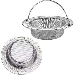 Filtres D'évier Avec Poignée En Acier Inoxydable (Diamètre 11 Cm), Grille D'évier De Cuisine, Couvercle D'évier De Cuisine, Pour Filtre Anti-Blocage D'évier De Cuisine / Salle De Bain - Neuf