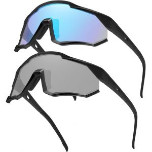 Lunettes De Soleil Polarisées Pour Homme Et Femme, Uv400 Polarisées Pour La Course À Pied, L'aviron, La Randonnée, Le Cyclisme, La Pêche, Le Cyclisme Pour Homme Avec Monture Tr90 Et Coussine[Z4233] - Neuf