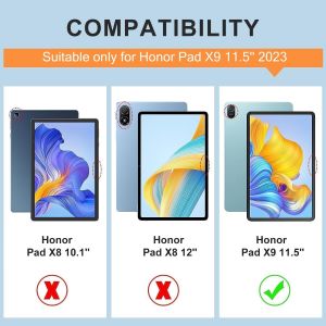 Étui Avec Clavier Pour Honor Pad X9 11,5"" 2023 - Clavier Bluetooth Sans Fil Amovible,Housse De Protection Pour Honor Pad X9 11,5"" Avec Clavier,Noir - Neuf