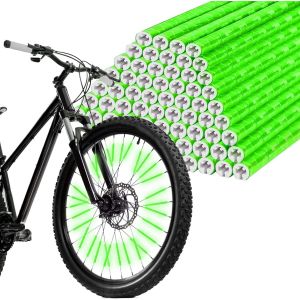 Kal-48/96 Pcs Réflecteur De Rayon De Vélo, Tubes Réflecteurs Pour Rayons De Vélo Visibilité À 360°, Réflecteur De Roue De Bicyclette Rayons Réfléchissants Pour Tous Les Rayons De Vélo Standard - Neuf