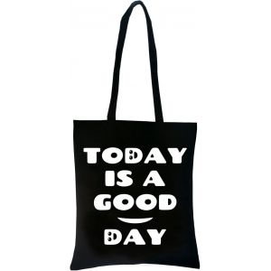 SJZG-Sac R&eacute;utilisable Fruit L&eacute;gume - Sac De Course Cabas Tote Bag Coton - R&eacute;sistant Anses Longues Noir - Neuf