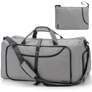 KALANKA-VS Vogshow 100L Grand Sac de Voyage Pliable, Fourre-Tout de Week-End de Sac Pliant de Sport &eacute;tanche avec Compartiment &agrave; Chaussures pour Hommes Femmes - Neuf