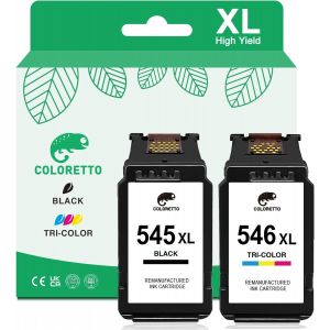 CHECARZHN--NO1-Pg-545Xl Cl-546Xl Cartouche D'Encre Remplacement Pour Canon Cartouche 545-546 Pixma Ts3350 Mg2550 Mg2550S Mg2555 Mg2555S Ts3150 Mg2950 Mx495 Ts6140 Ts8140 Ts3151 Ts3355 Tr4550 Tr4640 - Neuf