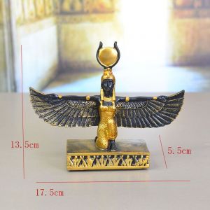 Sculpture De Déesse Égyptienne Isis Statue - Dieu Égyptien La Vie Et Terre,Figure Mythologie Sculpture,Agenouillé Ornement Décoration D'intérieur Artisanat Bijoux Rack Stockage - Neuf