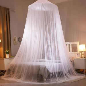 Kal-Moustiquaire De Lit,2 Pièces Ciel De Lit Blanche Mailles Fines,Grande Moustiquaire Dôme Polyester 60x250x900cm - Neuf