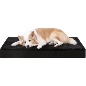 Panier Xl 105x70cm, Coussin Déhoussable Pour Chien Grande Taille, Lit Orthopédique, Tapis Matelas, Dog Bed Housse Amovible Et Lavable En Machine, Fond Antidérapant, Noir - Neuf