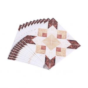 10 Feuilles D'autocollants Muraux De Sol En Carreaux De Pvc Pour La D&eacute;coration De La Maison - Neuf