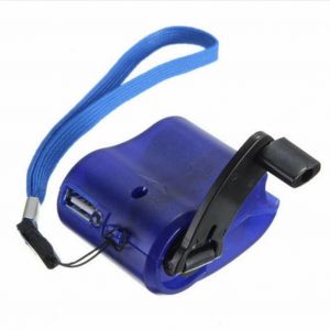Alimentation D'urgence Usb Manivelle T&eacute;l&eacute;phone Chargeur Manuel Charge Dynamo G&eacute;n&eacute;rateur Avec Lani&egrave;re Bleu - Neuf