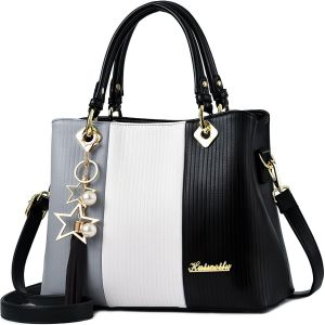 Élégant Femme Sac À Main Mode Sac À Bandoulière Grand Décontracté Cuir Pu Imperméable Sac Mes R Voyage Date Travail Fête Entrepr Sac Porté Épaule Étoile Pendentif Noir[H3052] - Neuf