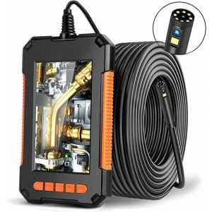 Endoscope Industriel, Caméra d'inspection Endoscope à Deux Têtes, Endoscope Numérique à Double Objectif 1080P HD, Écran LCD 4,3 Pouces, étanche IP67, Avec 8 Lumières LED - Neuf
