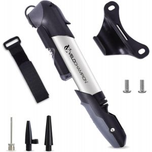 Mini Pompe À Vélo En Alliage Pour Presta (Sv) Schrader (Av) Dunlop (Dv)-Support De Pompe À Vélo,Accessoire Velo Valve Adaptateurs Connecteurs,Ballon De Aiguille,Embout De Gonflage.[I26] - Neuf