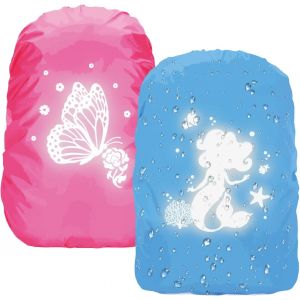 ERYI-2Pcs Housse Sac À Dos Imperméable Housse Sac À Dos Réfléchissante Housses De Sac À Dos De Randonnée Avec Réfléchissante Sirène Licorne Pour Enfant Homme Femme Randonnée Camping Voyage Cyclisme - Neuf