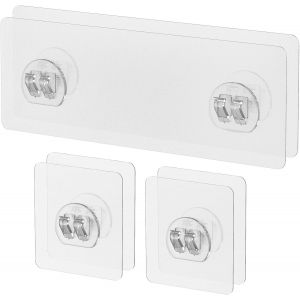 12 Crochets Adh&eacute;sifs de Rechange pour &Eacute;tag&egrave;re de Douche Crochets Adh&eacute;sifs R&eacute;sistants pour &Eacute;tag&egrave;res de Salle de Bain Rangements de Cuisine et Paniers - Neuf