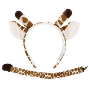 Ensemble De Costume De Girafe D&eacute;licat : Serre-T&ecirc;te Et Queue Uniques Pour F&ecirc;tes Animali&egrave;res, Cosplay Et Festivals - Neuf