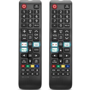 LETNERNY-Lot De 2 Télécommandes De Rechange N59-01315A Pour Samsung-Smart-Tv-Remote All Samsung Led Qled Lcd 6/7/8/9 Series 4K Uhd Hdtv Hdr Flat Curved Smart Tv, Avec Netflix, Prime Video Et Bouton H - Neuf