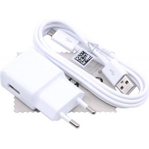 Chargeur Pour Samsung 2a Usb + Câble De Données Pour Samsung Galaxy S7 Edge (G935f) Avec Mungoo Chiffon De Nettoyage D'écran - Neuf